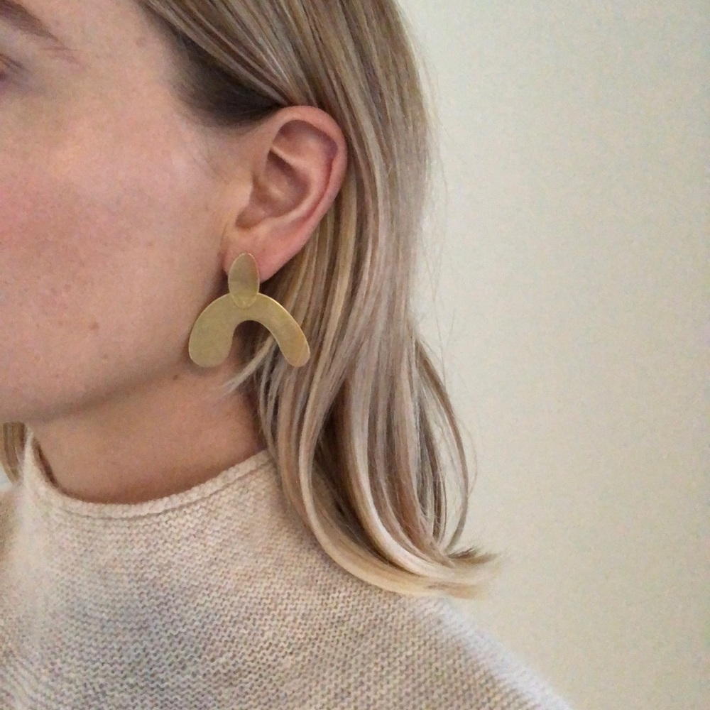 Madewell gold statement earrings